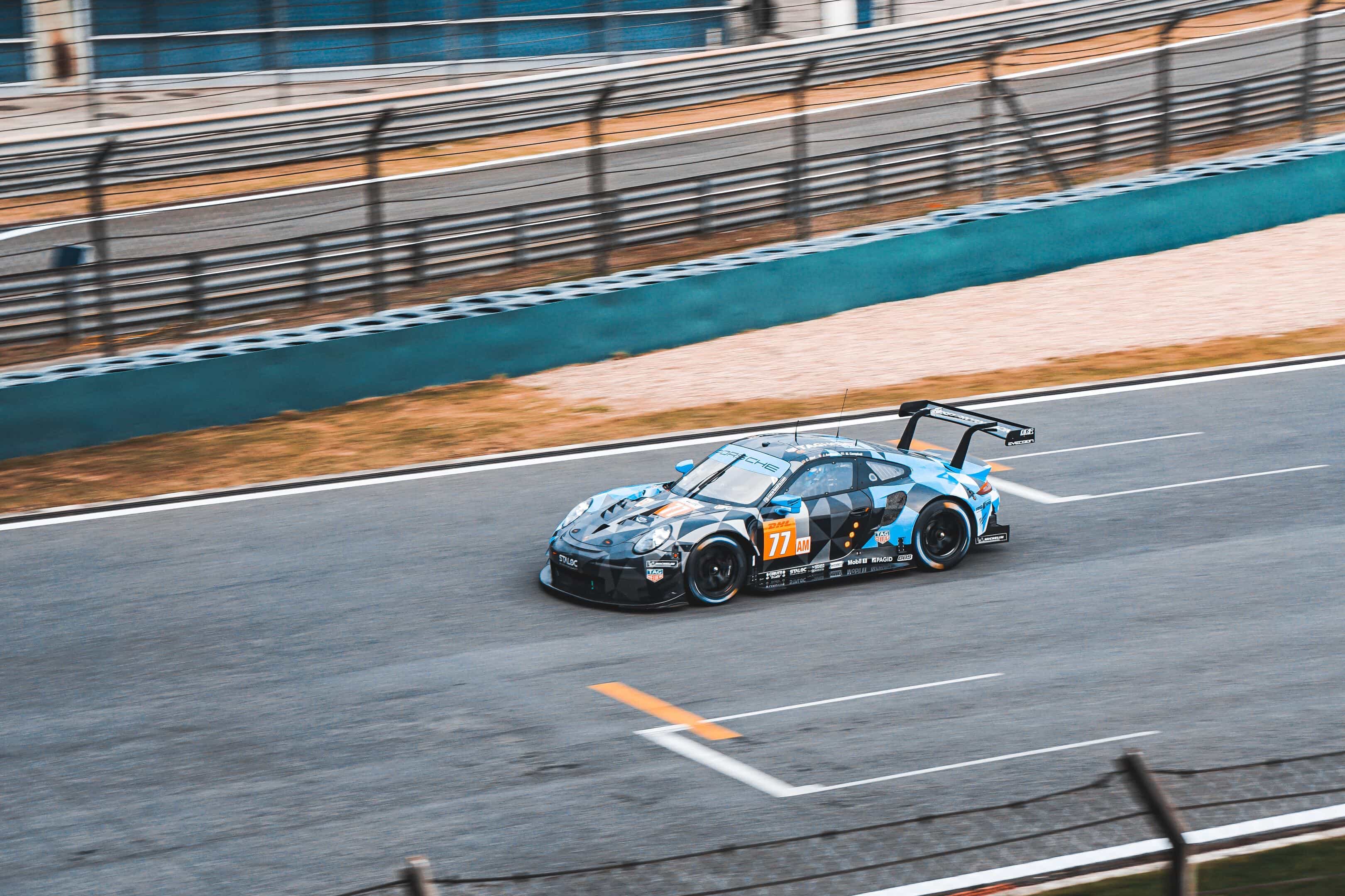 A picture of a Porsche 911 RSR on a racetrack